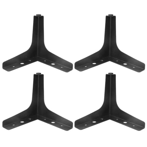 Modern Black Furniture Legs Set For Sofa Cabinets Tables With Anti Skid Silicone Pads Built To Last Stable Construction 4 Pcs