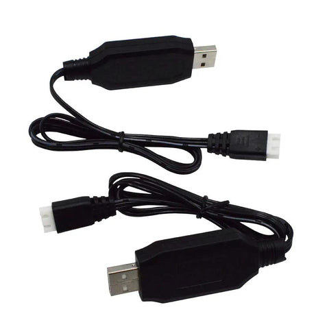2 Pack H102 7.4V 1.3A LiPo Charger Cable with XH-3P Plug for RC Trucks Boats Quadcopters Drones 7.4V 2S Battery