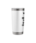 Side view of Stainless Steel Insulated Tumbler With Dual Wall Keeps Drinks Hot Or Cold Leak Proof Lid With Clear Slider BPA Free
