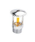 Top Shelf 2 Pack Fire Sprinkler Heads One Half Inch Copper Body Upright Style with yellow activated sensor.