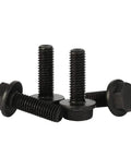 Top Tier M6x30mm Flanged Hex Bolt Set, Class 10.9 Alloy Steel Construction, Black Oxide Anti Rust Finish, 20 Piece Pack, shown in close-up.