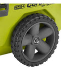 Close-up of wheel on 18V Cordless Wet Dry Vacuum 6 Gallon Tool Only Battery Not Included One Plus Compatible Non Retail Packaging