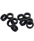 Top-Shelf Rotary Spring Seal PTFE V-Spring NBR O-Ring 10x16x5.5mm collection of black gaskets for hydraulic machinery applications.
