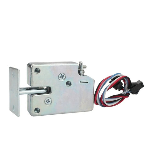 Compact Electromagnetic Solenoid Door Lock For Cabinets And Vending Machines With Slick 12v DC Electric Deadbolt, Carbon Steel