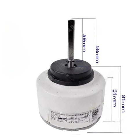 Beefy Power DC Indoor Unit Fan Motor For Midea Air Conditioners Durable Spare Parts Easy Install Built To Last Industrial Grade Power Reliable Replacement Motor For Cooling Systems And Fans, white 81mm motor