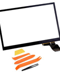 6.5 Inch Touch Screen Digitizer Replacement for VW and Skoda with tools, featuring 40-pin cable interface, LCD not included.
