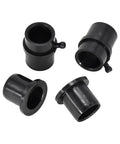 Flange Bearing Bushing Kit For MTD Cub Cadet Troy-Bilt Lawn Mower Replacement 741-0990 shown in black plastic, includes four pieces