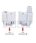 10 Pair T8 FA8 Single Pin Tombstone Lamp Sockets For Eight Foot LED Tubes showing white socket connectors for easy wiring.