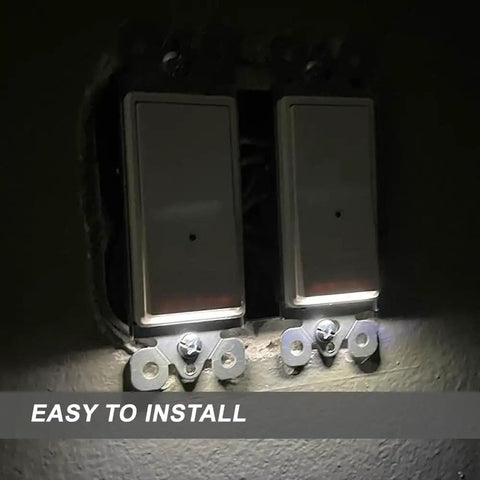 4 Pack Illuminated Light Switches No Neutral Wire Easy Install Single Pole Paddle Rocker With Night Light 15 Amp 120 Or 277 Volt