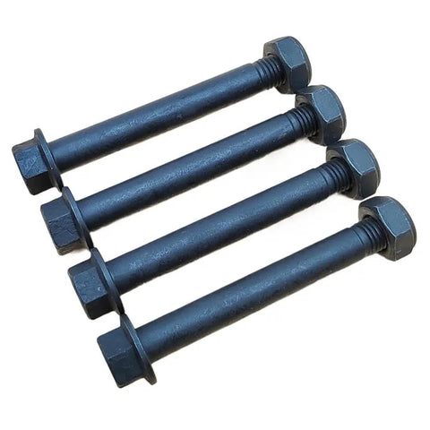 Complete A Arm Hardware Kit For Banshee 350 YFZ350 1991 2006 Includes Upper And Lower Bolts Nuts Washers And Cap Covers Plug And Play Replacement Set For ATV Maintenance With Easy Install And Durable Fit, black steel bolts