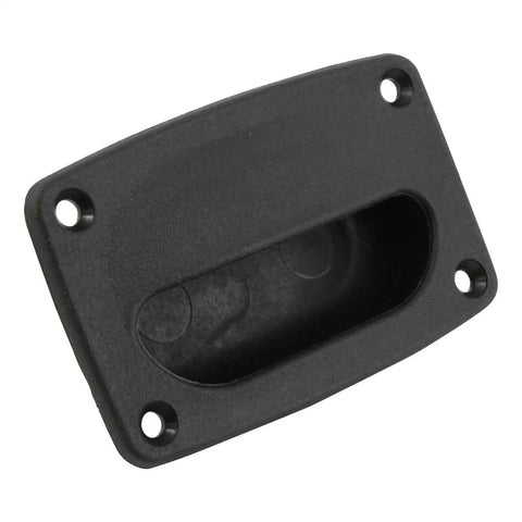Flush Hatch Finger Pull For Marine Lids And Compartments, Low Profile Black Propylene Hatch Hardware, Durable Glass Filled Plastic