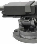 Heavy Duty Swivel Milling Vise With Smooth Angle Tilt Setup and Beefy Two Inch Jaw Precision Clamp for rock solid workholding.