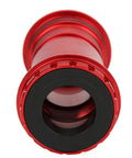 Screw In Threaded BB30 Bottom Bracket For 24 By 24mm Cranksets With 42mm Frame Shell Red Alloy Construction front view