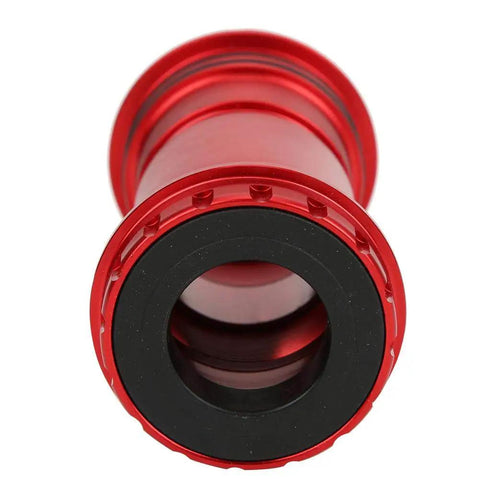 Screw In Threaded BB30 Bottom Bracket For 24 By 24mm Cranksets With 42mm Frame Shell Red Alloy Construction front view