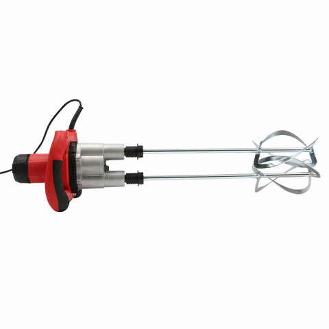 Beast 2800W Dual Paddle Electric Mortar Stirrer Handheld Concrete Cement Mixer With 6 Speed Control, left side view