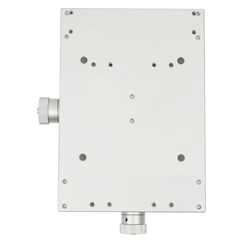 Top view of Pro Grade 2D 2 Axis Laser Marker Stand With XY Positioning, Polished Lifting Platform And Aluminum Workbench, showing knobs and platform