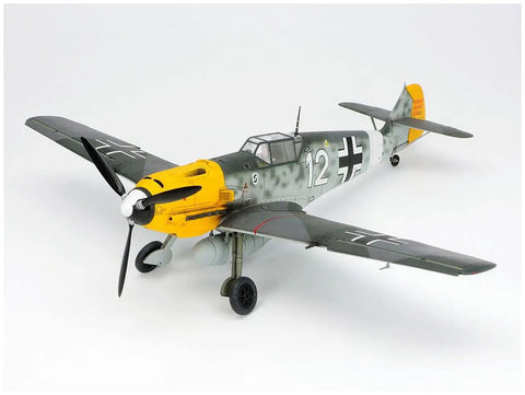 1:48 Scale WWII Messerschmitt Bf 109E-4/7 Trop Model Kit with Realistic Square Canopy and E-7 Drop Tank Rack