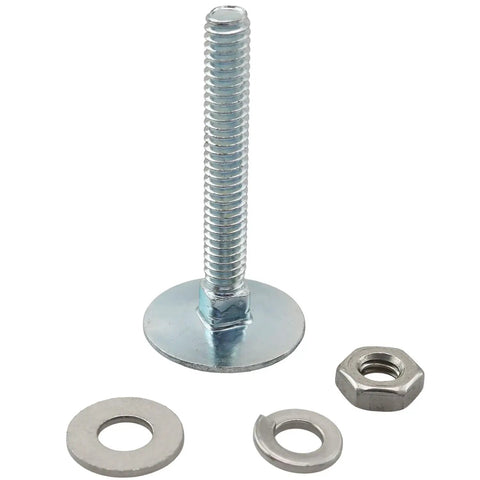 Heavy Duty 8 Piece Large Countersunk Square Neck Bolt Set With Hex Nuts And Washers, 1/4-20x2in on white background.