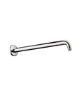 16-Inch Modern Rain Shower Arm In Chrome Finish With Escutcheon Plate, Brass Construction, 1/2-Inch Inlet, Wall Mount