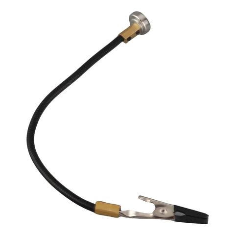 Magnetic Soldering Clip With Adjustable Gooseneck Hand Clamp, Alloy Steel Fixture For Circuit Board Repair And Welding Holding Tool Hands Free, Strong Magnetic Base, Flexible Arm, Black Or Silver, shown with clip and gooseneck