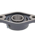 Two Pack 2-Bolt Flange-Mount Ball Bearing Unit With Cast Iron Housing, Insert Bearing, 1-3/4 Inch Bore, front view