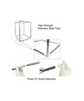 High-strength steel frame structure for All In One Resin 3D Printer Enclosure With Ventilation Kit And Speed Control Dustproof Cover.