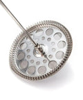 Premium Stainless Steel French Press Plunger Filter Replacement For 34oz Coffee Maker durable metal mesh screen close-up view.