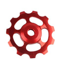 Red 2 Pack 11T Aluminum Sealed Bearing Jockey Wheel Rear Derailleur Pulley For Bike Upgrade Fits MTB 11 Speed Chains