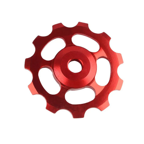 Red 2 Pack 11T Aluminum Sealed Bearing Jockey Wheel Rear Derailleur Pulley For Bike Upgrade Fits MTB 11 Speed Chains