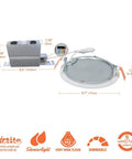 Six Inch LED Recessed Light Canless Kit Dimmable With Selectable Color Temperatures Indoor Outdoor Wet Location Compatible diagram