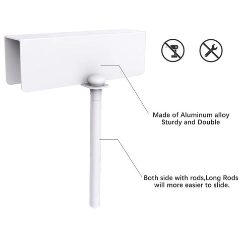 Metal Bifold Door Lock For Double Doors, Kid Proof Safety Lock Keeps Toddlers And Pets Out Of Closets, Cabinets, And Pantries