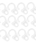 40 Pack Plastic Curtain Hooks for Shower and Window Drapery, Silent Glide and Flexible Compatibility, displayed in rows