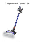 Motorized Vacuum Brush Attachment With LED Headlights For V7 V8 Cordless Vacuum Cleaners Soft Roller And Bristle Head