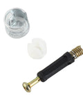 Three in One Eccentric Wheel Connector Kit for Furniture, 100 Sets Pro Grade Durable Screw Nut Hardware close-up view