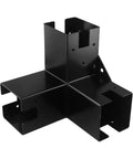 Badass Heavy Duty 90 Degree Corner Bracket Support With Rust Resistant Post Base And Three Way Mounting Kit For Wooden Beams Black Finish