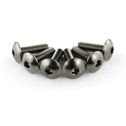 Motorcycle Fairing Bolt Kit for CBR1000RR 2006 2007 Body Screws and Fasteners Titanium Finish arranged in a row