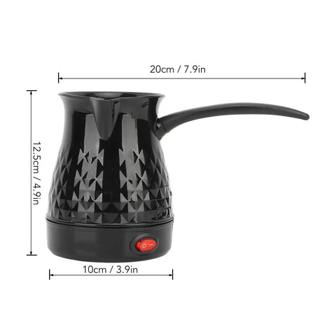 600ml Turkish Coffee Maker With 600W Power And 110V US Plug, Portable Cafe Machine, Anti Scald, Black