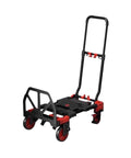 Heavy Duty Folding Flatbed Hand Truck Dolly For Moving Heavy Loads Portable Platform Cart With Easy Fold Storage Lightweight Durable Design For Home Garage Or Job Site Use, red