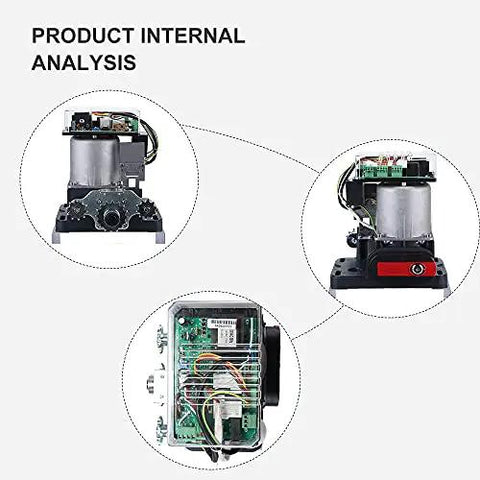 Internal components of Sliding Gate Opener Kit With Remote Controls And Beefed Up Security Photocell Sensor Heavy Duty Chain Driven AC Motor