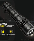 MH25S 1800 Lumen Tactical Flashlight With 551 Yard Throw USB C Rechargeable And LumenTac Organizer image