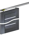 Sliding/Pocket Door Hardware Kit - 59-inch Track for 1 Door Up to 130lbs - SLID'UP 160 shown with grey door panel and ceiling track
