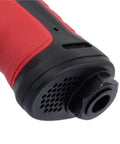 Close-up of Heavy Duty 1/2 Inch Air Impact Wrench Pumping Out Badass Torque With Rock Solid Ergonomic Handle showing grip and exhaust.