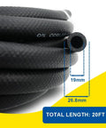 Close-up of Heavy Duty 3/4 Inch Transmission Oil Cooler Hose Reel With NBR Inner And Braided Polyester Reinforcement, 20ft