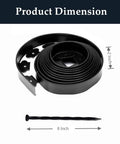2 Inch Tall Landscape Edging Kit With 20 Ft Coil And 20 Spikes For Lawn Garden Borders Durable Black Plastic Edging