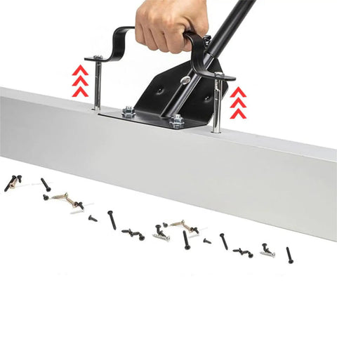 24 Inch Pick Up Sweeper With Sturdy Aluminum Alloy Handle For Workshop Iron Debris Collection, Adjustable Handle Extends From 70Cm To 113Cm, Smooth Gliding Wheels For Easy Metal Cleanup On Any Surface, Reliable And Efficient Tool For Shops