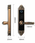 Knocks Out Burglary Hassle Smart Door Lock With Touchscreen Fingerprint Scanner Rfid Card And Numeric Code Entry showing sleek design.