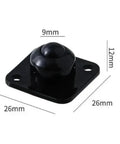 No Sweat Peel And Stick Casters With Whisper Quiet Swivel Rollers, black 26mm caster with 9mm ball for furniture gliding.