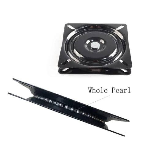 6 Inch Swivel Plate Heavy Duty Turntable Bearing With 360 Rotating Base For Bar Stools Chairs TV Tables Boats Seats Built To Last Square Steel Ball Bearing, black steel