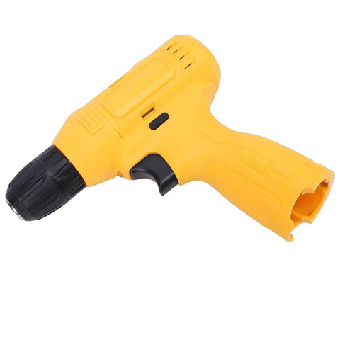 Heavy Duty Cordless Drill Driver Set With 12V Power And 15Nm Torque Crushing Wood Brick And Tile For Lightning Drilling Screwing Diy Home Fixes Furniture Buildouts And Quick Room Upgrades Zero Sweat Guaranteed, yellow cordless drill driver with black chuck handle.
