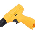 Badass Cordless Electric Drill With Bright LED Light And Grippy Handle Killer For Home Fix Ups Drilling Wood Brick Or Tile Quick Screwdriver Tool That Gets The Job Done Right, yellow drill with ergonomic handle.